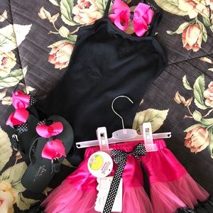 🎀Black and pink tutu set🎀